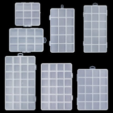 Clear Plastic Storage Container Organizer Display Case  Beads Earring Box UK