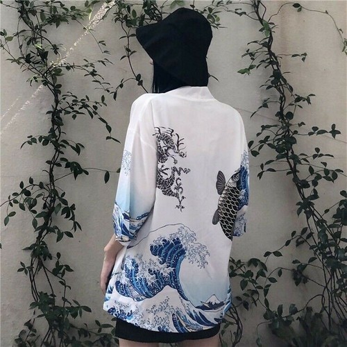 Women japanese wave coat - women,