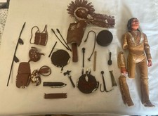 1970's Marx Fighting Eagle Vintage Indian Toy Johnny West Action Figure Mohawk