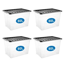80l clear plastic storage - plastic,