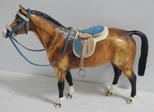 Breyer Traditional 1:9 scale saddle bridle blue suede leather horse not incl.