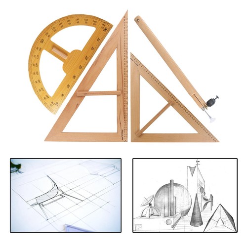 Wood maths geometry set - maths,