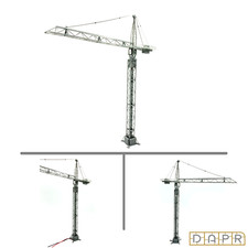 DAPR - OO Gauge Model Scenery Building Kit - Motorised Tower Crane