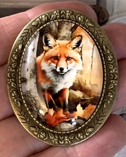 Gorgeous RED FOX BEHIND TREE