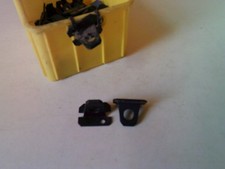 Pair of Replacement Eye Keeper For Black Japanned Cabin Hooks 6mm Hole 25mm Base