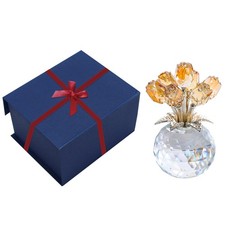 Crystal rose flower figurine - rose,