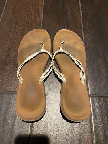 Women size worn flip flops - size,