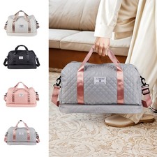 Women Weekend Gym Travel Bag Holdall Duffle Bag Luggage with Dry-Wet Compartment