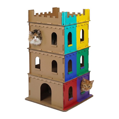 Cat castle house - castle,, house,