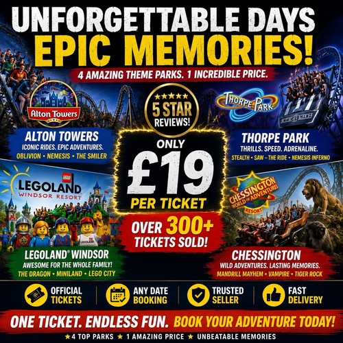 Tickets alton towers - 2x,