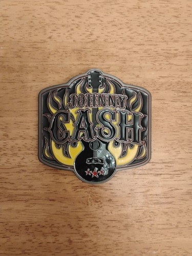 Johnny cash guitar belt buckle - belt,
