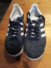 Adidas Navy Blue Gazelles Trainers Size UK 6 In Great Condition See Photos