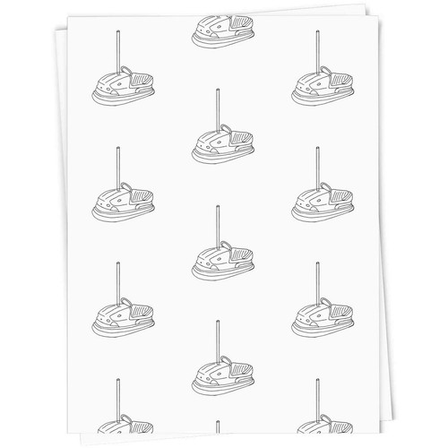 Dodgem car gift wrap - 'dodgem, /