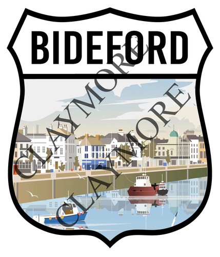 Bideford devon car sticker - car,
