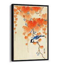 AUTUMN LEAVES & BLUE JAY BIRD