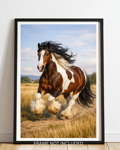 Gypsy brown and white horse