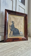 Antique Silhouette Portrait Of A Lady, Victorian Watercolour 