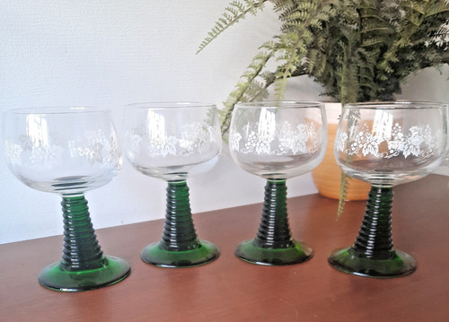 Vtg luminarc france green - x,
