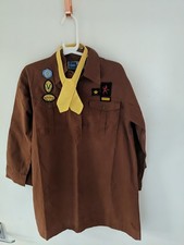 Vintage 1970/80s Brownies Uniform With Yellow Necktie And Badges