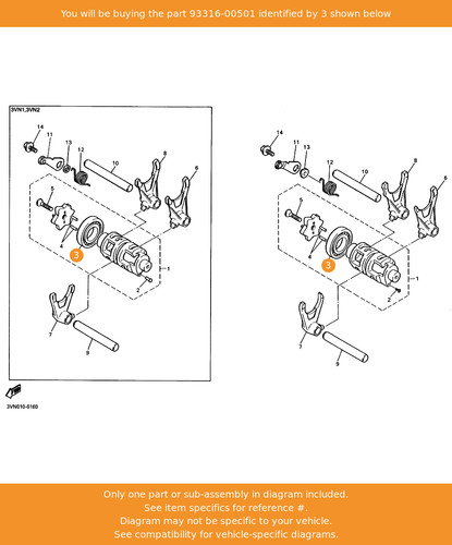 Yamaha bearing 93316 - bearing,, 93316-00501