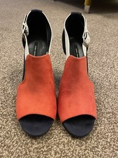 Zara Basic Ladies Orange High Heel Shoes, Size 37