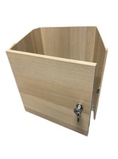 Kallax insert with door, lockable, color Eicheneff glass, 33x33 cm with lock