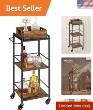 Rustic Brown & Black 3-Tier