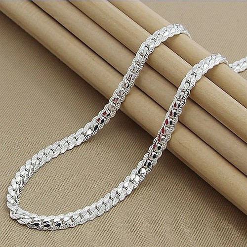 Sterling silver curb - silver, chain