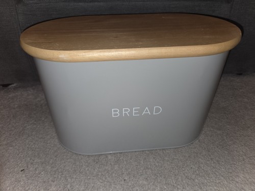 Grey bread bin with - bin, lid