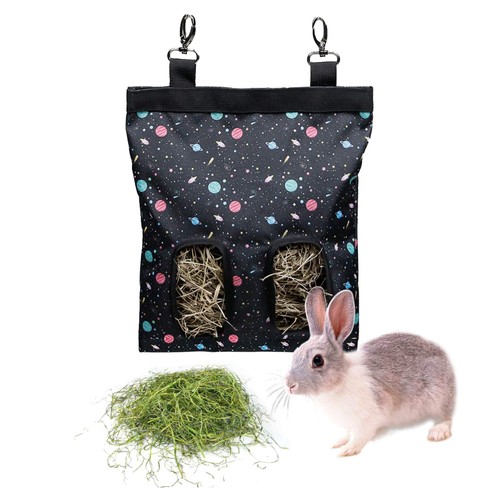 Rabbit hay feeder bag - feeder, hanging