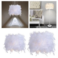 Feather Lamp Shade Desk Lamp