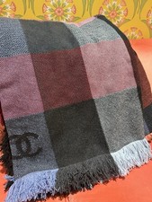 Chanel Cashmere Check Blanket
