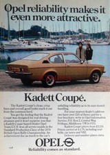 Opel 'KADETT' Coupe Motor Car Auto ADVERT - Original 1979 Print