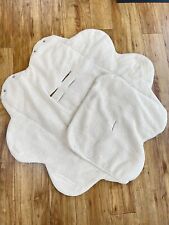 Wallaboo Fleece Lined Wrapper-Versatile Baby Blanket Footmuff Play Mat Ecru