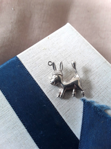 Silver charm donkey very cute - charm,