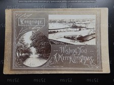 Christmas postcard, Snow scene of LONGRIDGE from Tootle Heights, Lancashire