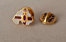 Vintage Ulster Red Hand Northern Ireland Shape Crest Collectors Enamel Pin Badge