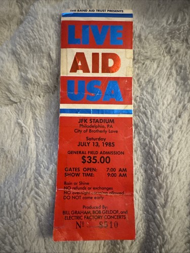 Live aid usa - live, ticket