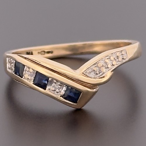 9ct yellow gold sapphire - 9ct, &