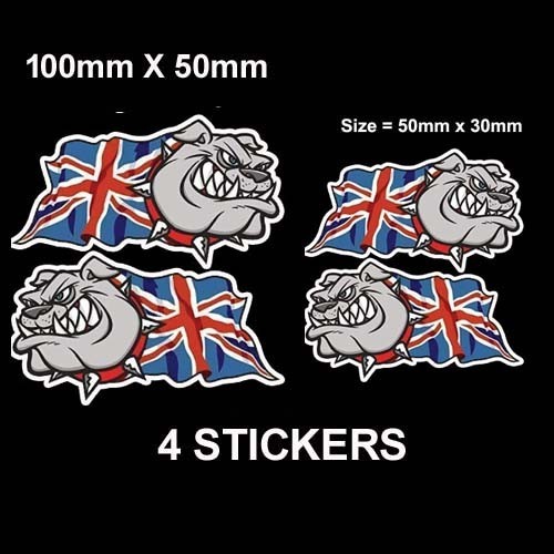 English bulldog stickers - 4x,