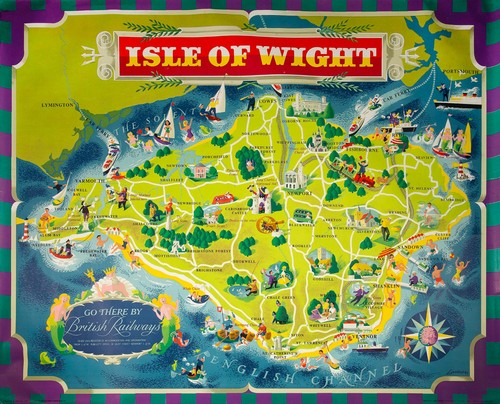 Original railway poster isle - original,