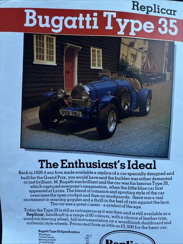 The bugatti replicar type - bugatti,