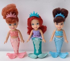 Disney Princess Petite Toddler Ariel & Sisters Dolls Gift Set Come Play With Me.