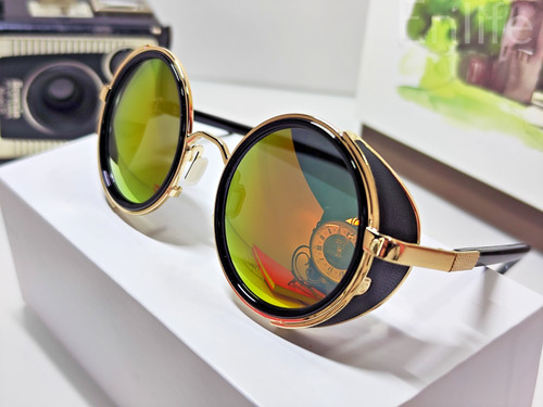 Steampunk sunglasses 50s round - sunglasses,