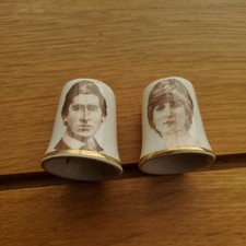 HRH Charles & Diana 29th July 1981 Masons Ironstone Pair Thimbles Royal Wedding