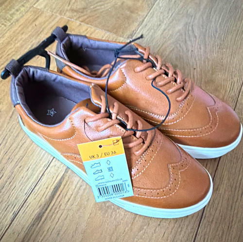 Boys brown brogue faux leather - boys,