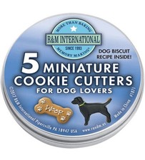 Mini Dog Cookie Cutters Tin, 5