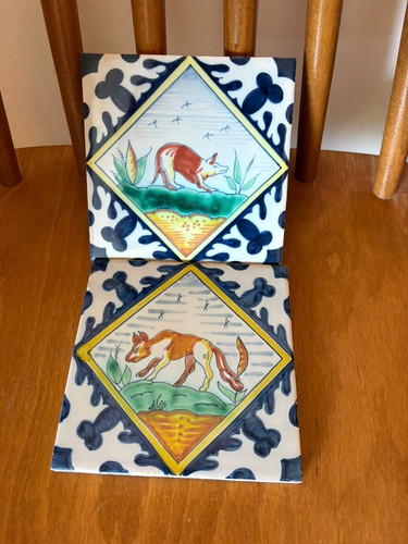 Pair 1980s makkum delft - pair,