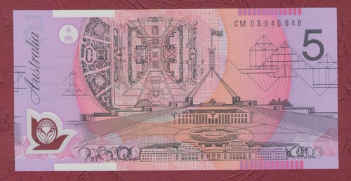 Australian banknote five - australian,