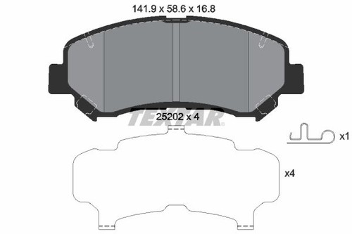 Front axle 2520201 brake - brake, pad